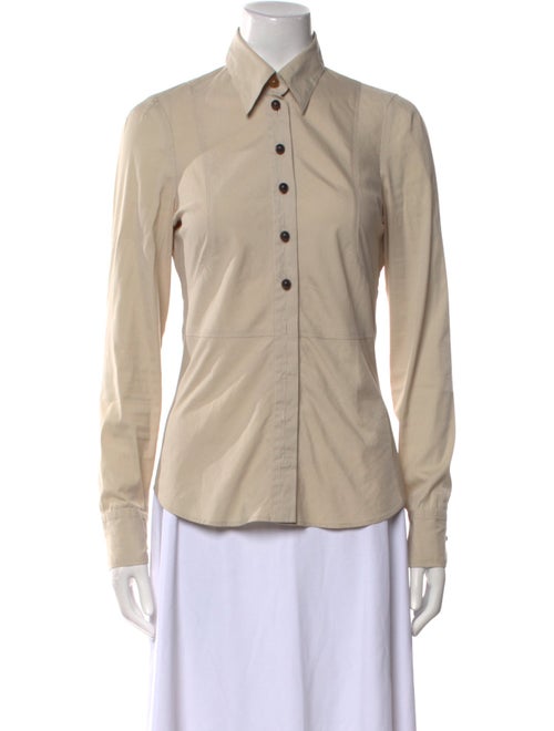 Gucci Long Sleeve Button-Up Top