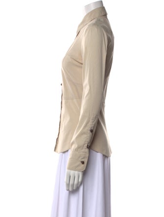 Gucci Long Sleeve Button-Up Top