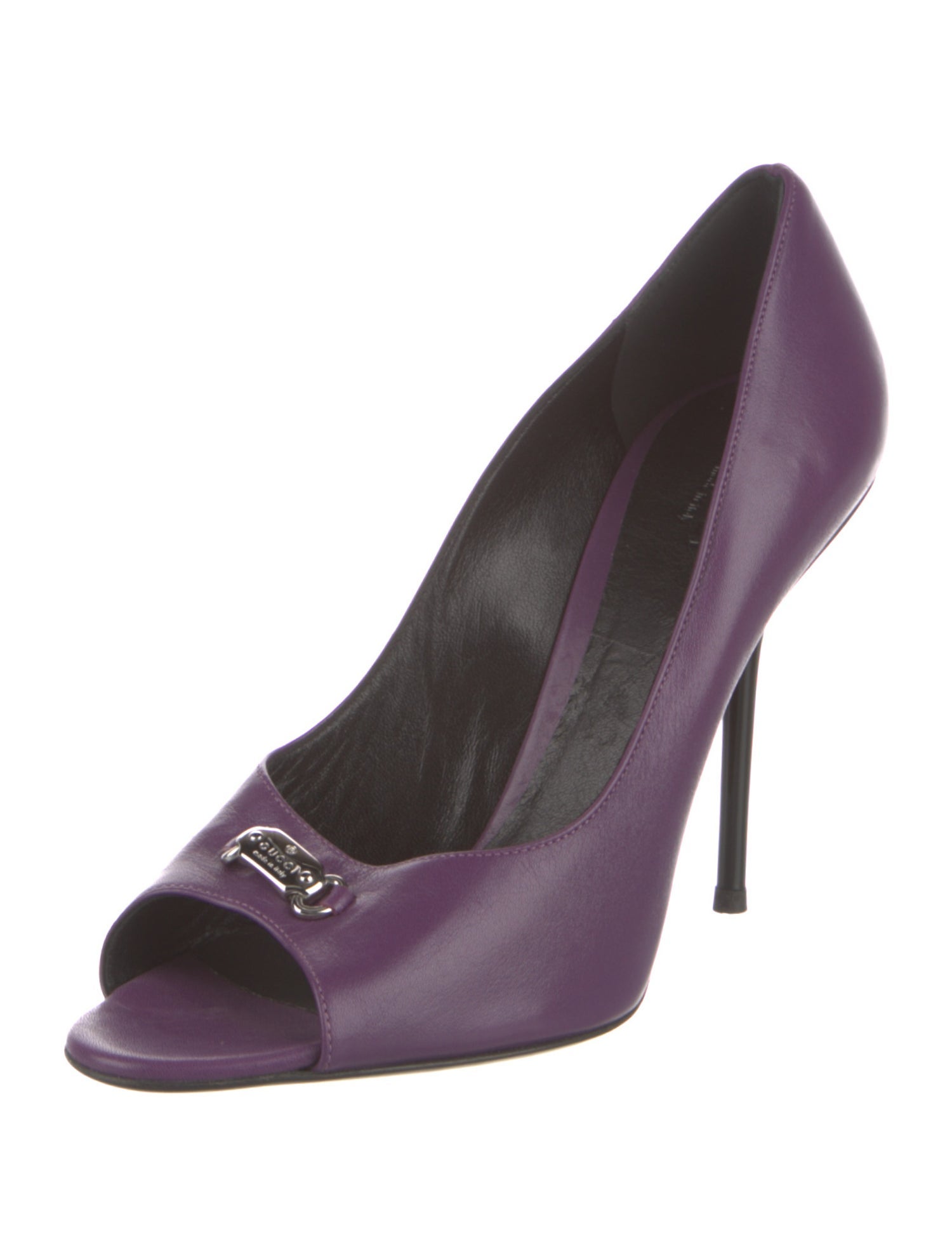 Gucci Horsebit Accent Leather Pumps