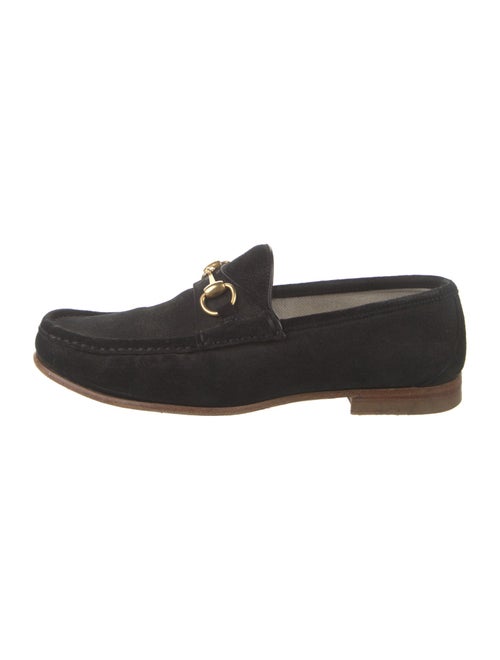 Gucci Horsebit Accent Suede Loafers