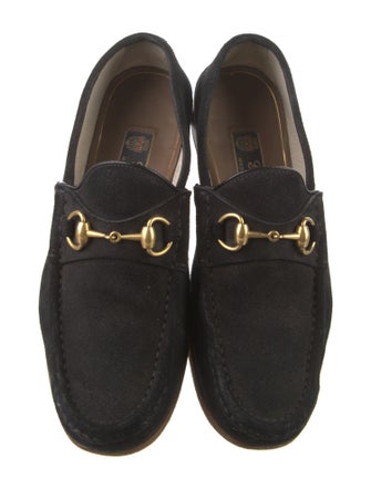 Gucci Horsebit Accent Suede Loafers