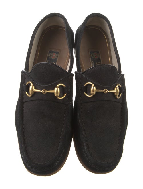 Gucci Horsebit Accent Suede Loafers