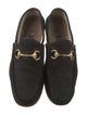 Gucci Horsebit Accent Suede Loafers