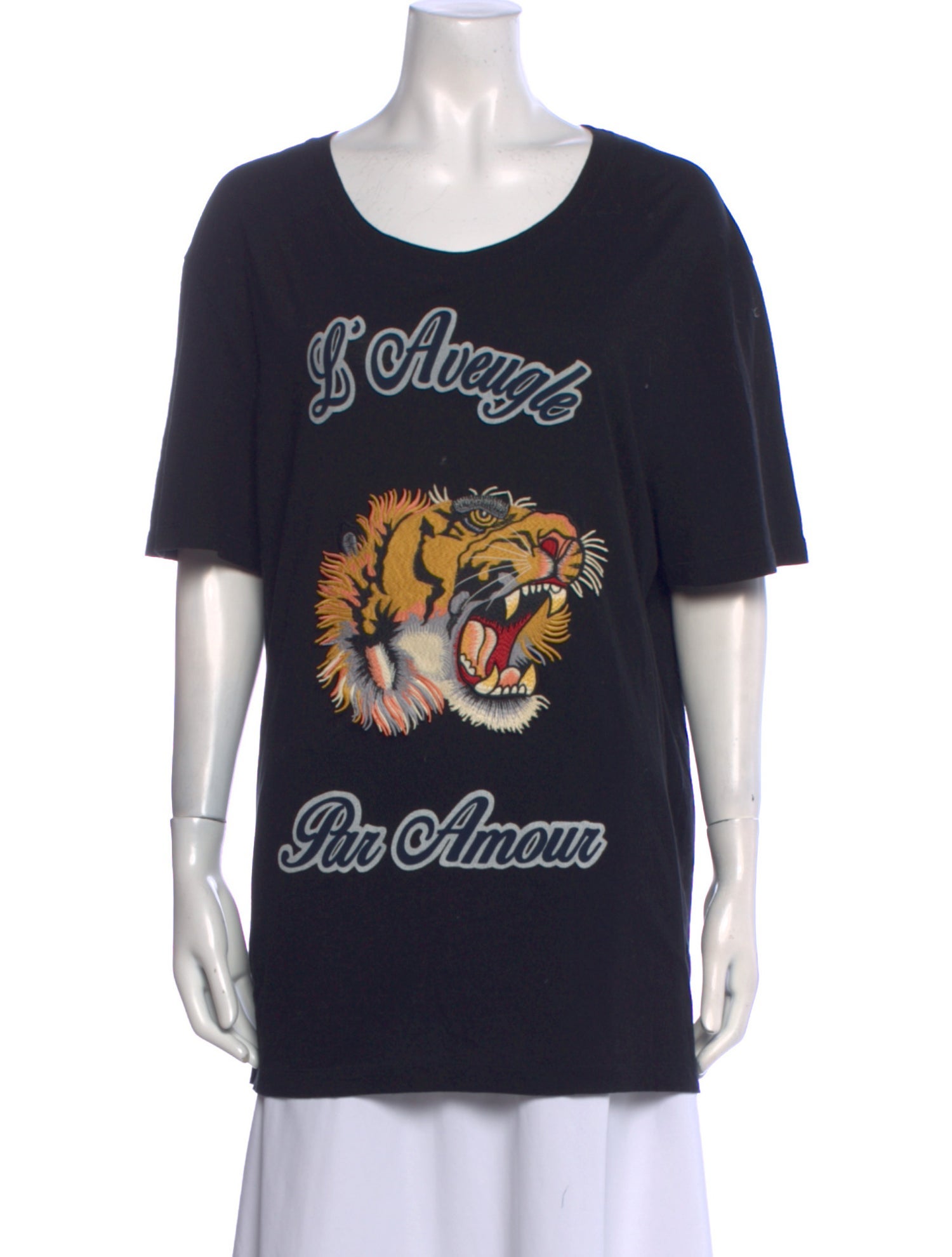 Gucci Tiger Head Accent L'Aveugle Par Amour T-Shirt