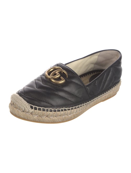 Gucci Double G Logo Leather Espadrilles