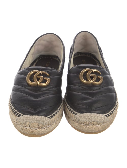 Gucci Double G Logo Leather Espadrilles
