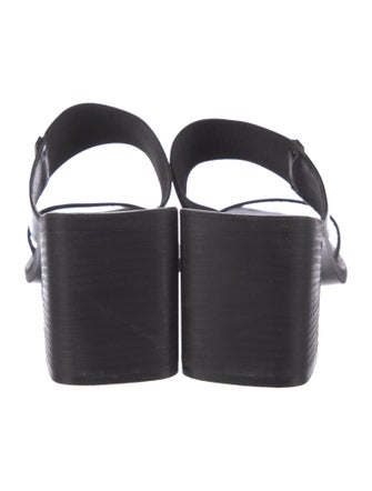 Gucci Leather Grosgrain Trim Slides