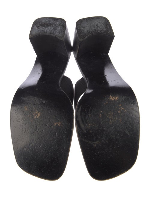 Gucci Leather Grosgrain Trim Slides