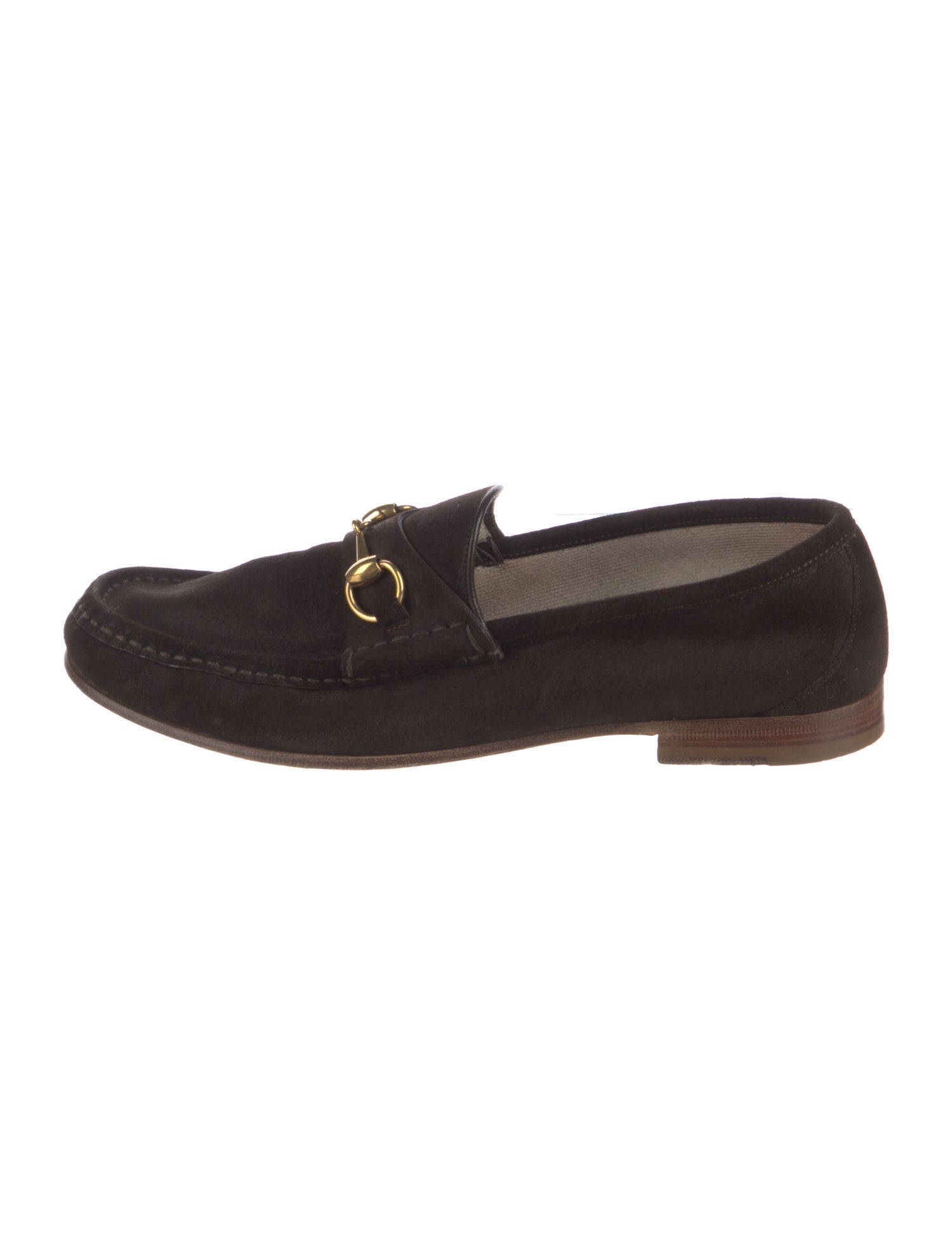 Gucci Horsebit Accent Suede Loafers