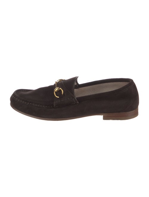 Gucci Horsebit Accent Suede Loafers