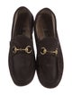 Gucci Horsebit Accent Suede Loafers