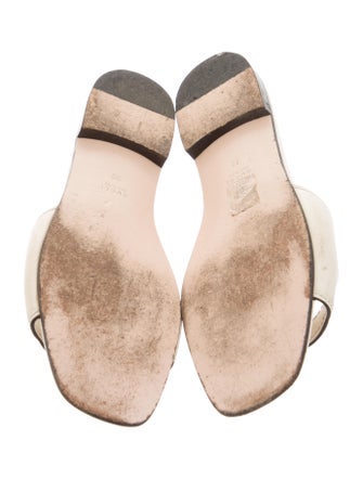 Gucci Interlocking G Logo Leather Slides