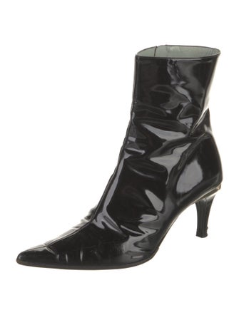Gucci Horsebit Accent Patent Leather Boots