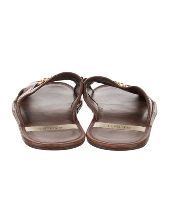 Gucci Interlocking G Horsebit Leather Slides