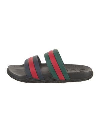 Gucci Web Accent Rubber Slides