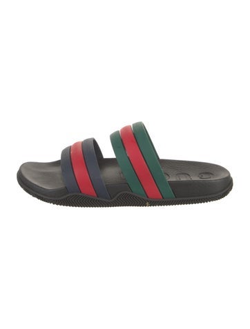 Gucci Sandals Web Accent Rubber Slides 11