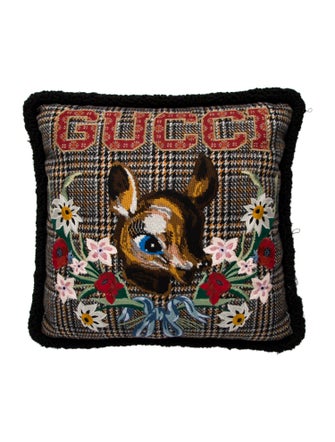 Gucci Fawn Check Cushion