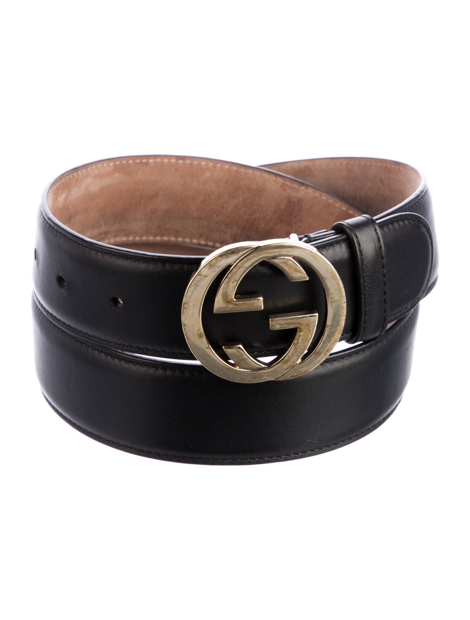 Gucci Interlocking G Logo Leather Belt