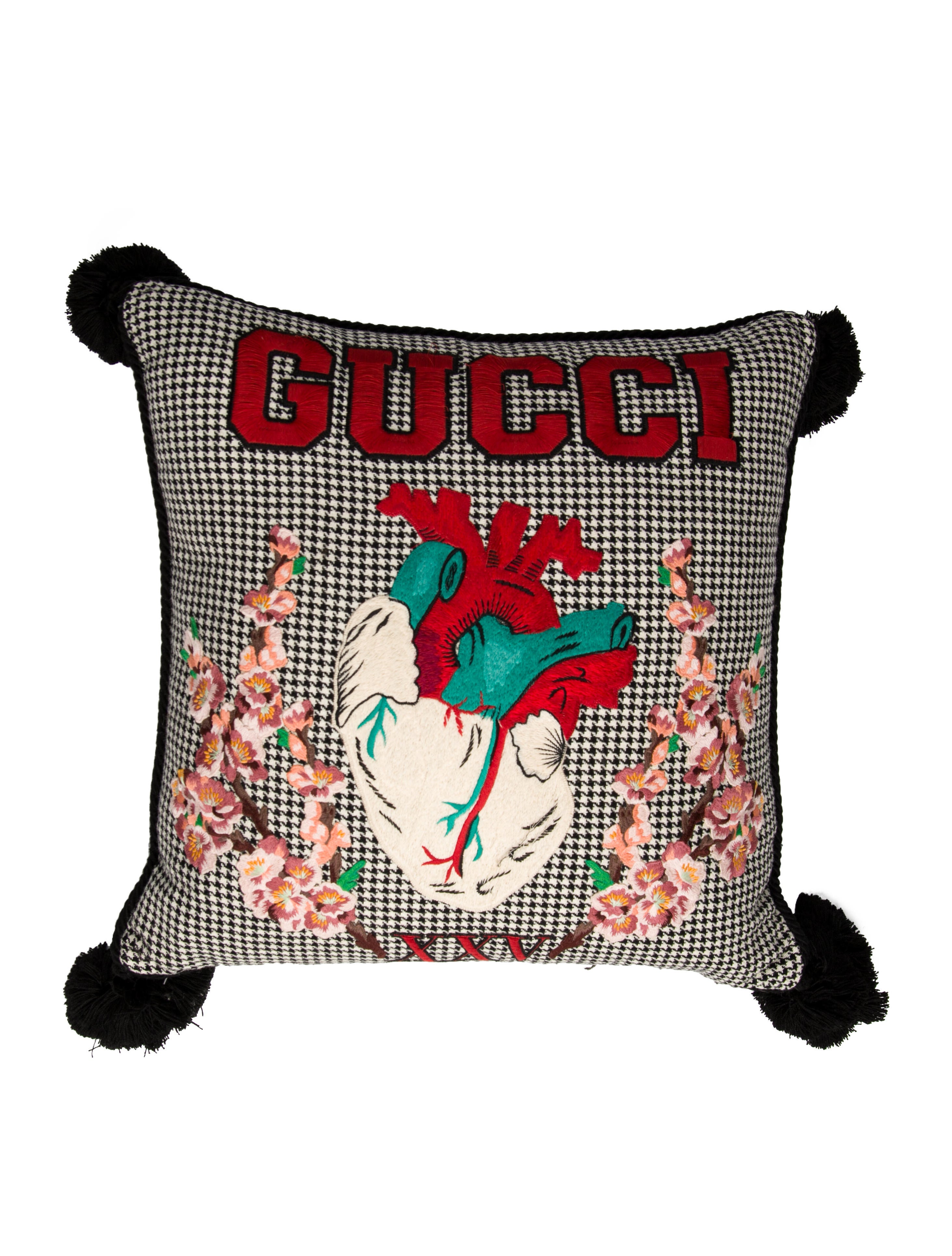 Gucci XXV Heart Throw Pillow