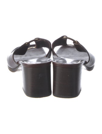 Gucci Horsebit Accent Leather Slides