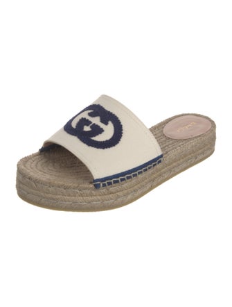 Gucci Interlocking G Logo Canvas Espadrilles
