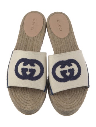 Gucci Interlocking G Logo Canvas Espadrilles