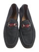 Gucci Web Accent Suede Loafers