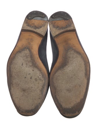 Gucci Web Accent Suede Loafers