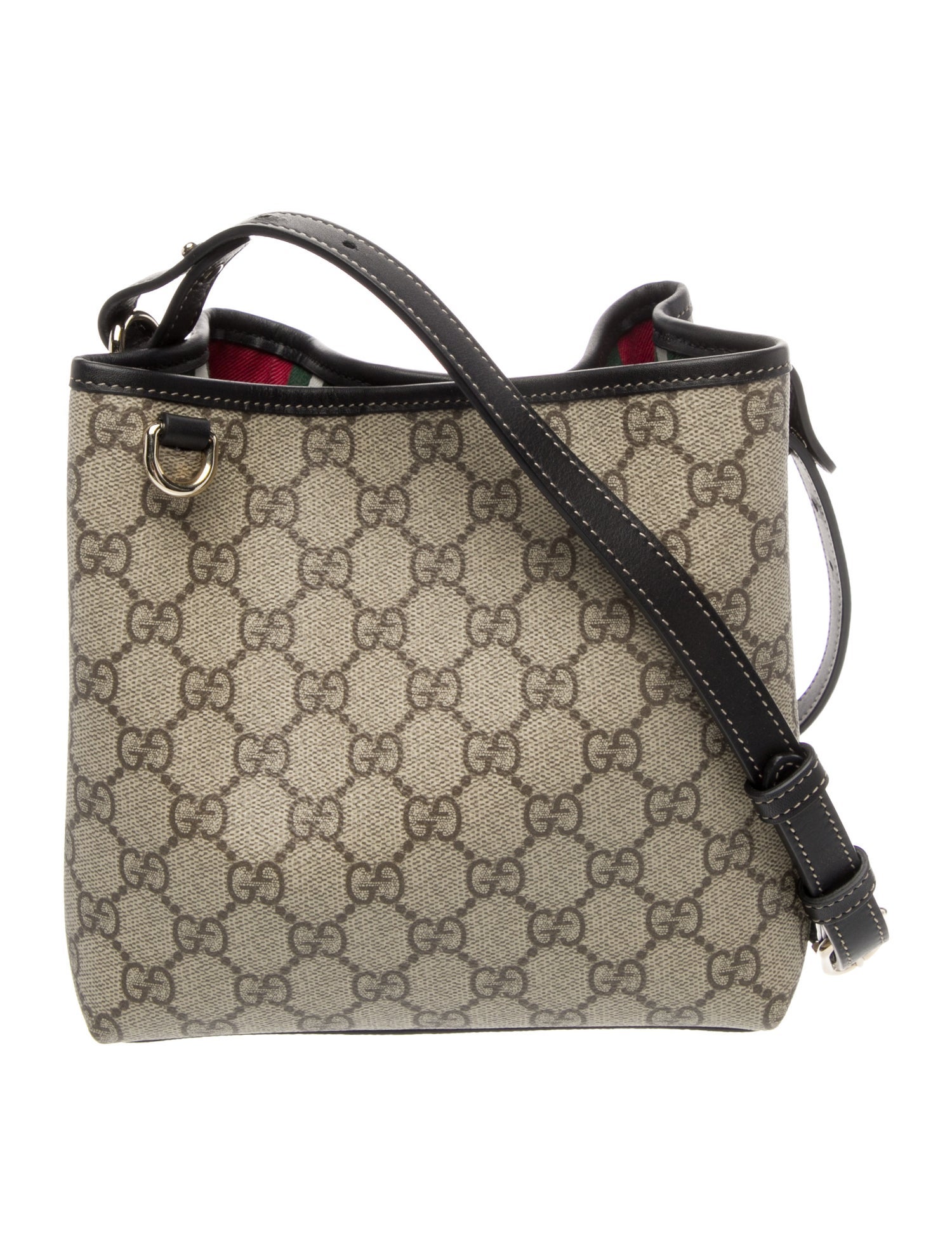 Gucci GG Supreme GG Supreme Emblem Bucket Bag Nano