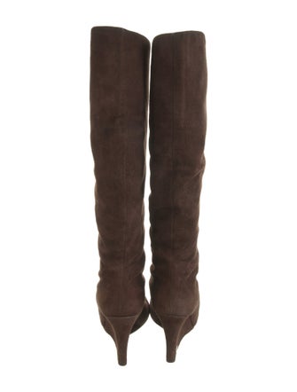 Gucci Interlocking G Logo Suede Boots