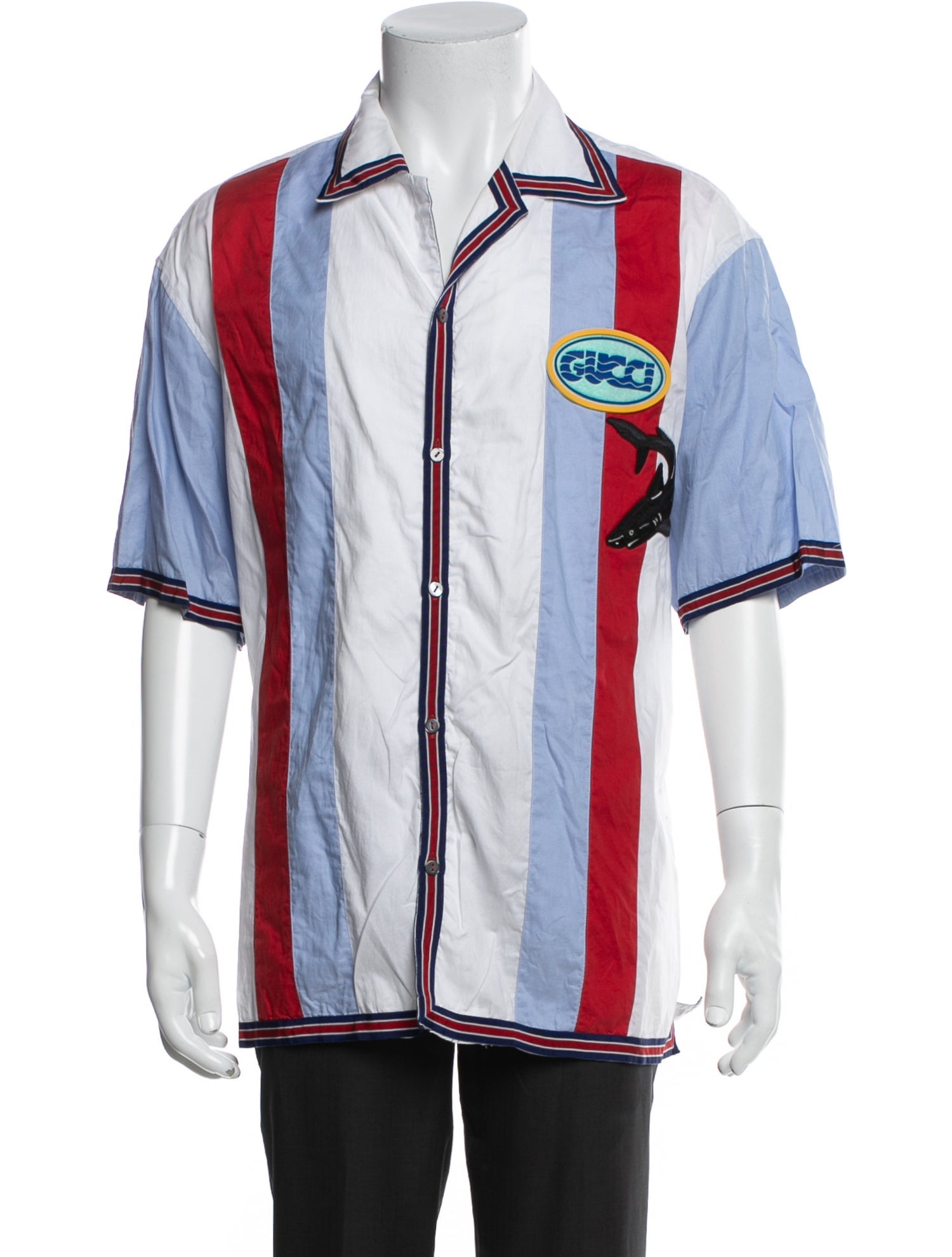 Gucci 2018 Signature Logo Denim Shirt