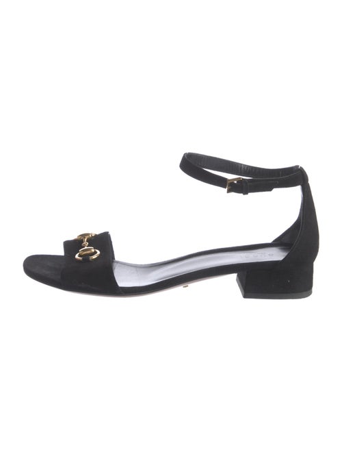 Gucci Horsebit Accent Suede Sandals