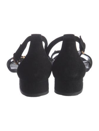 Gucci Horsebit Accent Suede Sandals