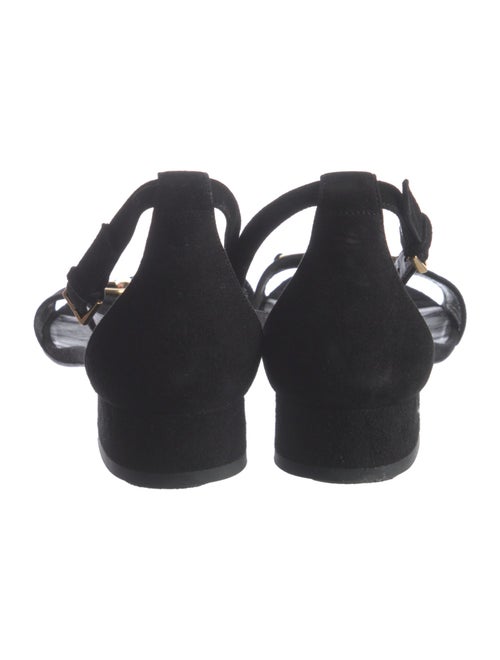 Gucci Horsebit Accent Suede Sandals