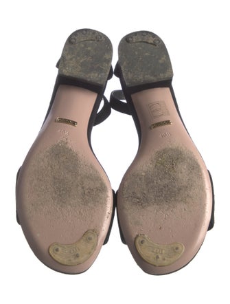 Gucci Horsebit Accent Suede Sandals