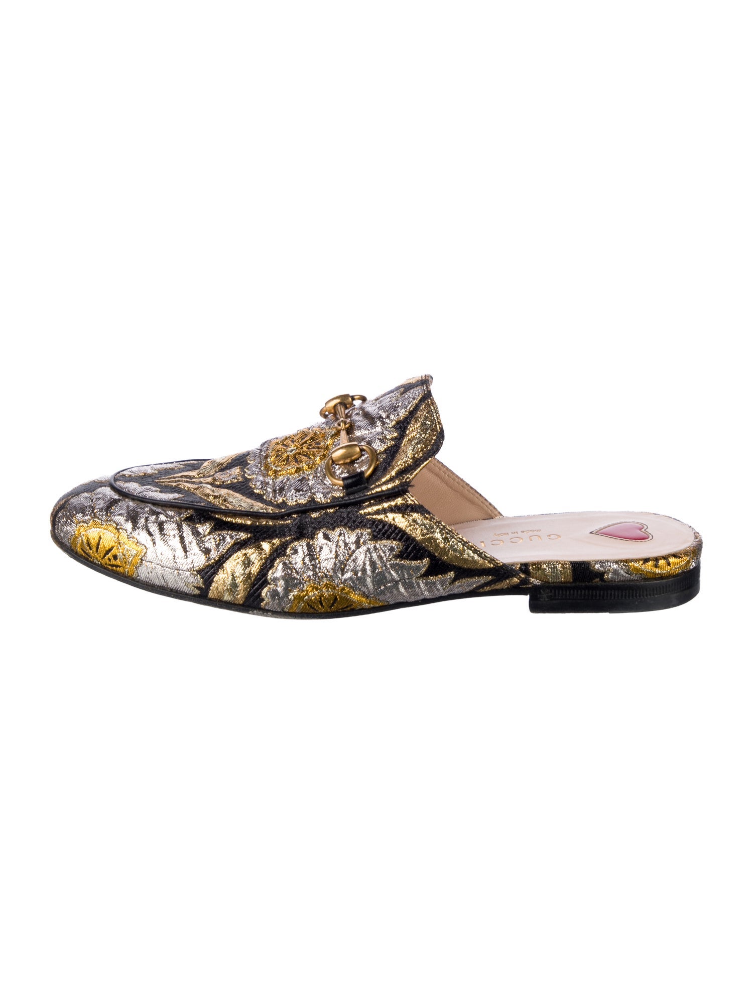 Gucci Horsebit Accent Printed Mules
