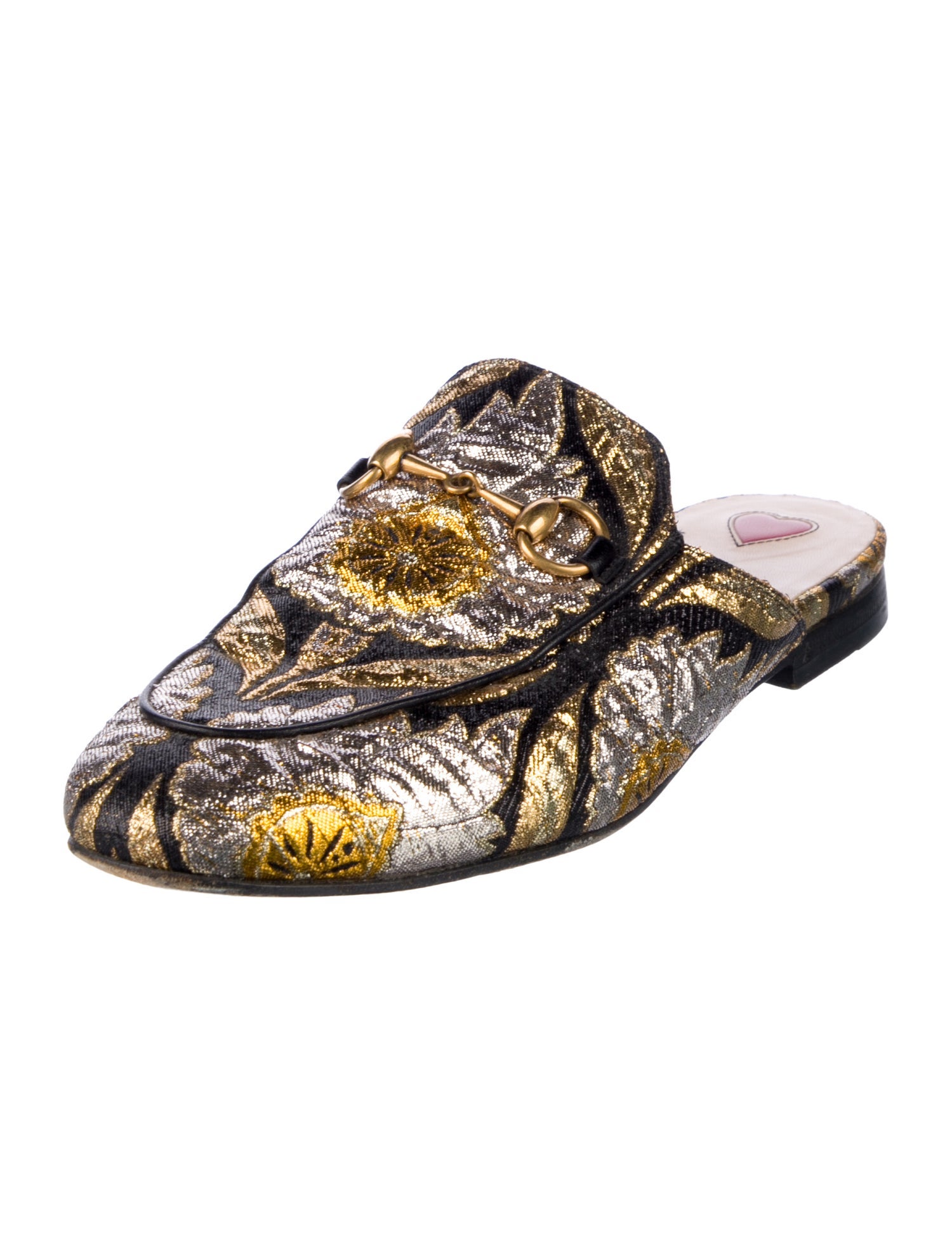 Gucci Horsebit Accent Printed Mules