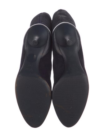 Gucci Suede Chain-Link Accents Lace-Up Boots