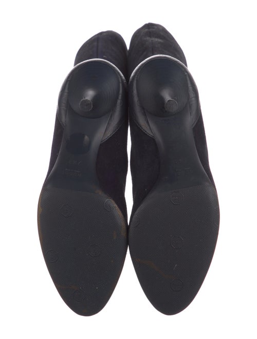 Gucci Suede Chain-Link Accents Lace-Up Boots