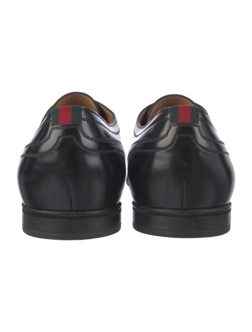 Gucci Web Accent Leather Derby Shoes
