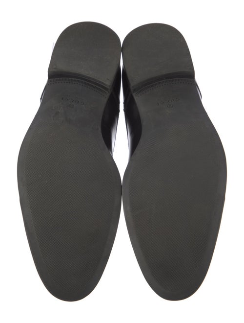 Gucci Web Accent Leather Derby Shoes