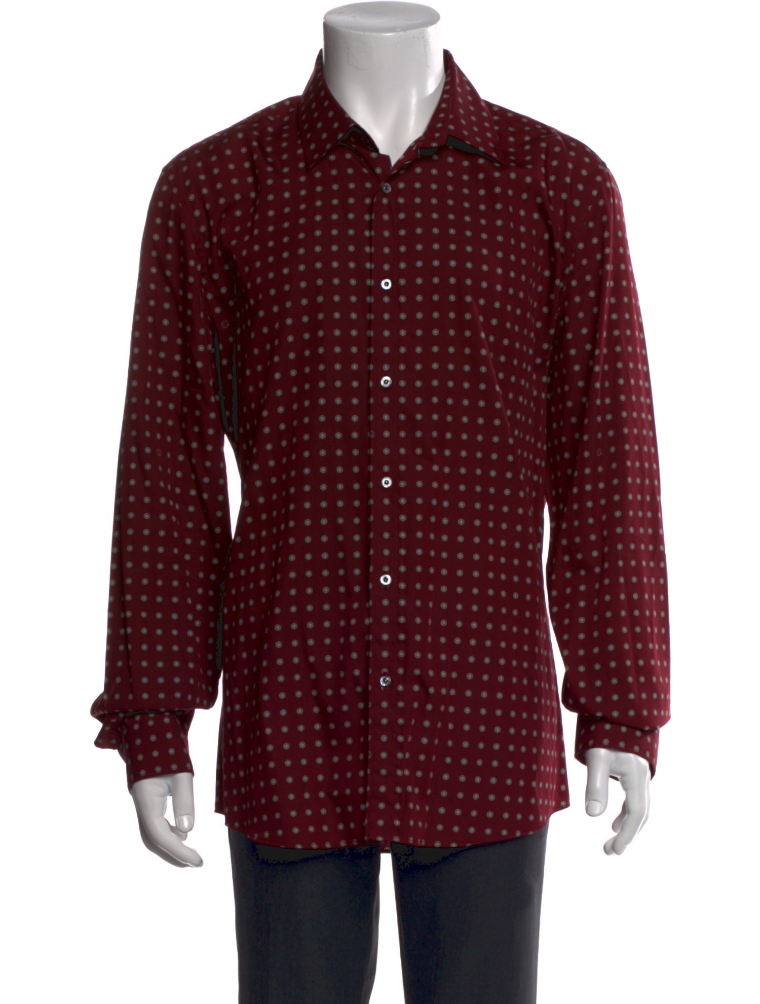 Gucci Polka Dot Print Long Sleeve Dress Shirt