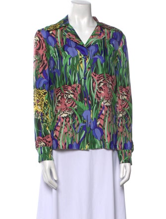 Gucci 2019 Silk Button-Up Top