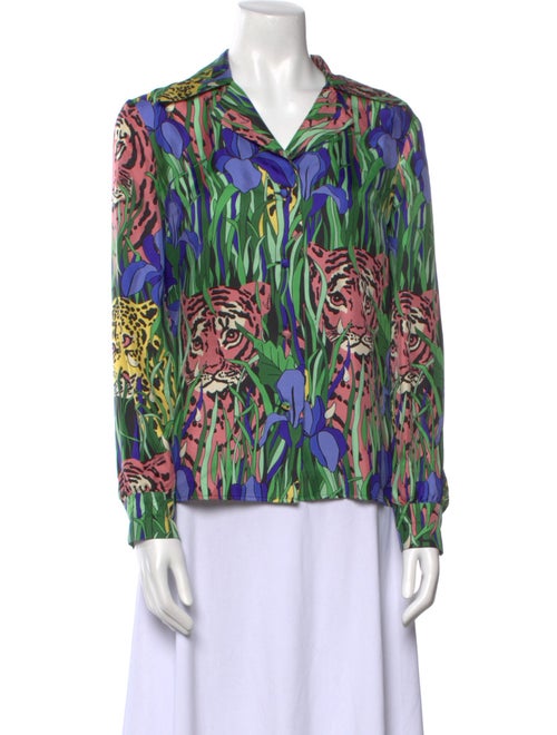 Gucci 2019 Silk Button-Up Top