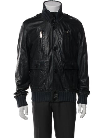 Gucci Leather Bomber Jacket