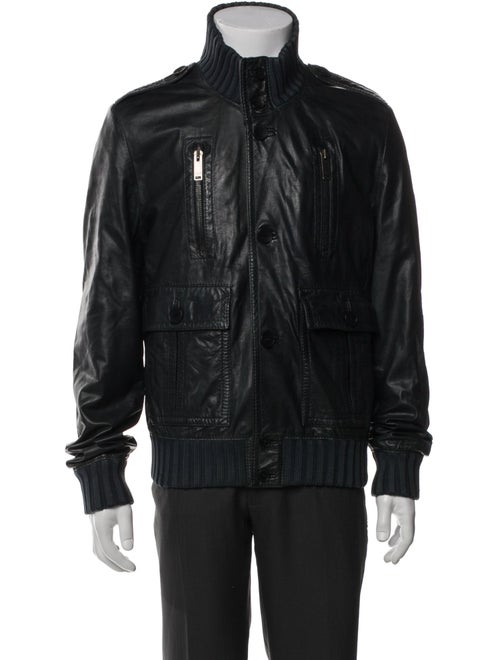 Gucci Leather Bomber Jacket