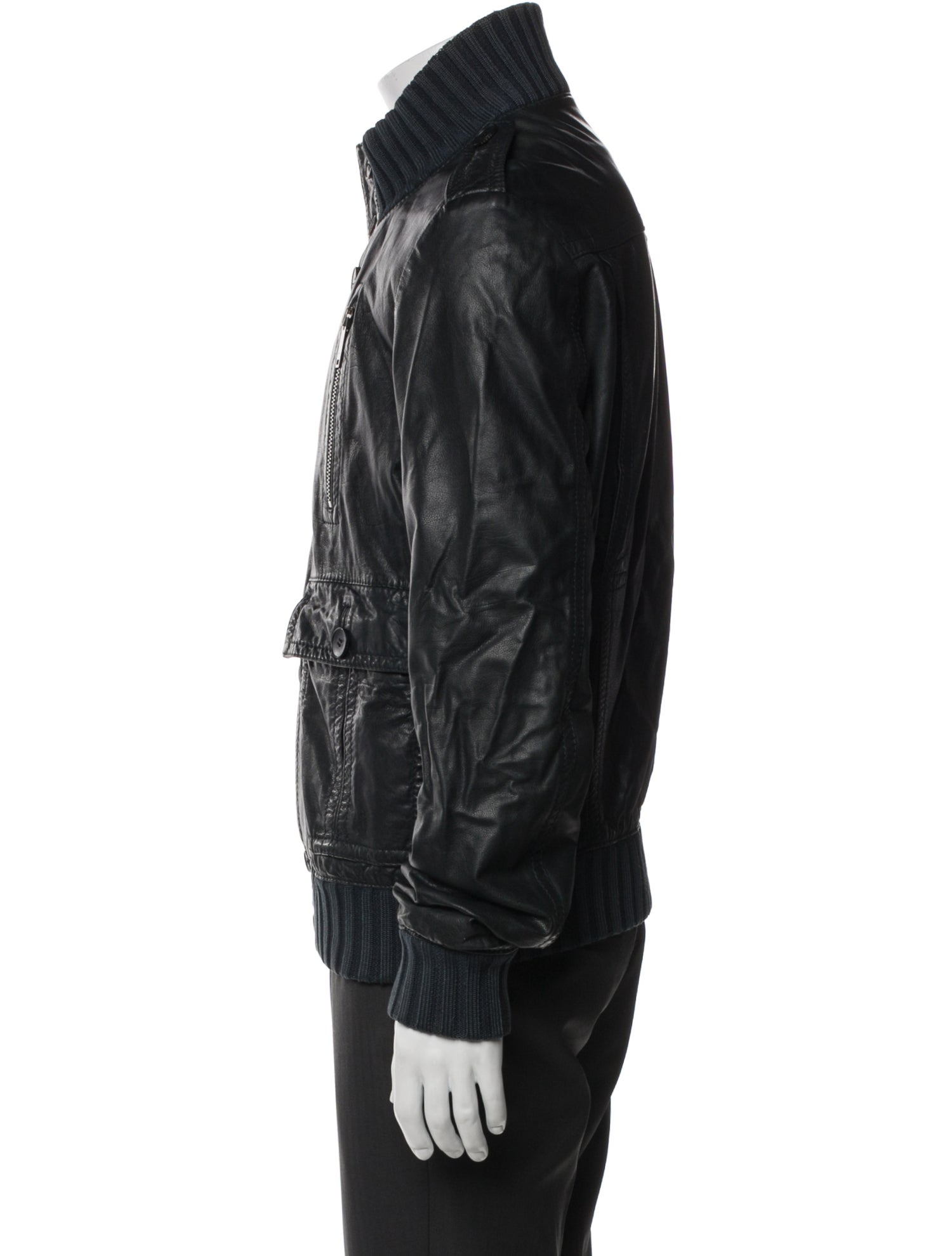 Gucci Leather Bomber Jacket