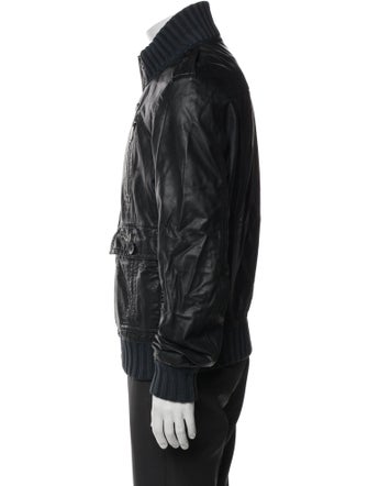 Gucci Leather Bomber Jacket