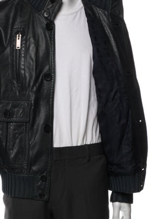Gucci Leather Bomber Jacket