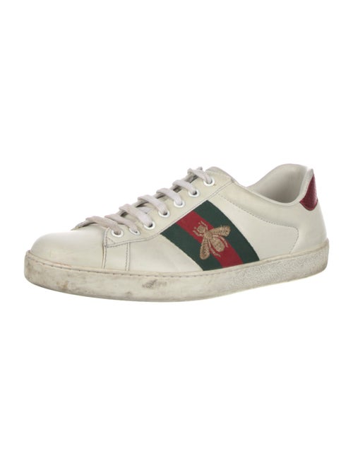 Gucci Web Accent Leather Sneakers